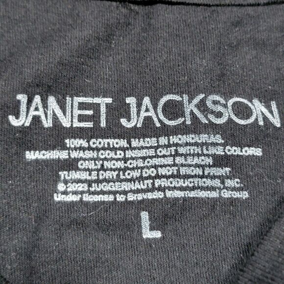 Janet Jackson SS Black Unisex Tee "Together Again 2023 Tour" - Size Large - Picture 5 of 5
